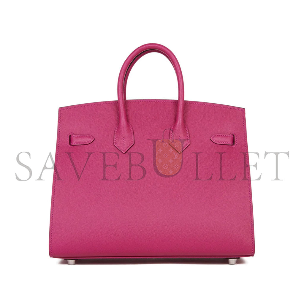 HERMES BIRKIN 30 EPSOM LEATHER MAGNOLIA PINK SILVER BUCKLE LUXURY BAG BK30L3TGSS (30*23*15cm)